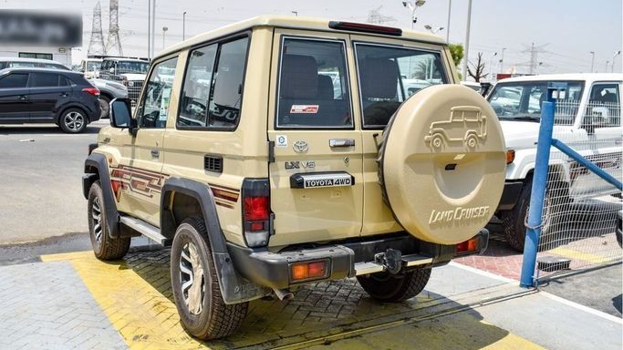 New Toyota Land Cruiser 70 Series Facelift 2, 4.0 l, 2024 in Dubai by Najem Motors, Beige color. GCC Specs | AUTO.AE