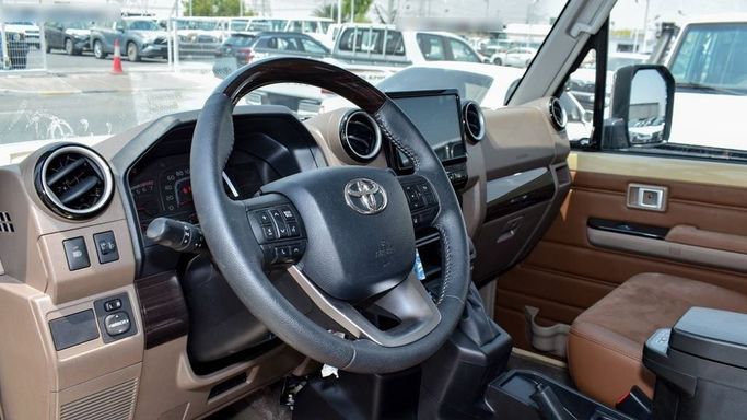 New Toyota Land Cruiser 70 Series Facelift 2, 4.0 l, 2024 in Dubai by Najem Motors, Beige color. GCC Specs | AUTO.AE