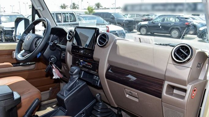 New Toyota Land Cruiser 70 Series Facelift 2, 4.0 l, 2024 in Dubai by Najem Motors, Beige color. GCC Specs | AUTO.AE