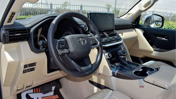 New Toyota Land Cruiser 300 Series, 3.4 l, 2024 in Dubai by Najem Motors, White color. GCC Specs | AUTO.AE