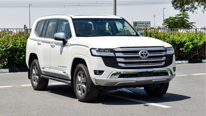 New Toyota Land Cruiser 300 Series, 3.4 l, 2024 in Dubai by Najem Motors, White color. GCC Specs | AUTO.AE