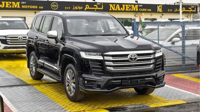 New Toyota Land Cruiser 300 Series, 3.4 l, 2023 in Dubai by Najem Motors, Black color. GCC Specs | AUTO.AE