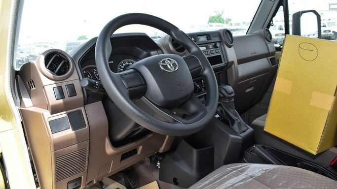 New Toyota Land Cruiser 70 Series Facelift 2, 4.0 l, 2024 in Dubai by Najem Motors, Beige color. GCC Specs | AUTO.AE