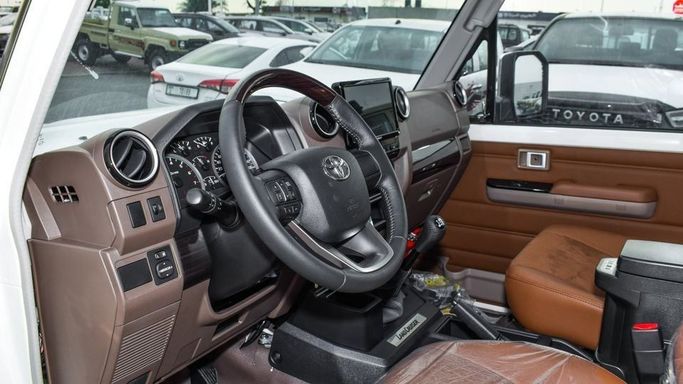 New Toyota Land Cruiser 70 Series Facelift 2, 4.0 l, 2024 in Dubai by Najem Motors, White color. GCC Specs | AUTO.AE