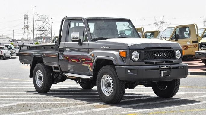 New Toyota Land Cruiser 70 Series Facelift 2, 4.0 l, 2024 in Dubai by Najem Motors, Grey color. GCC Specs | AUTO.AE