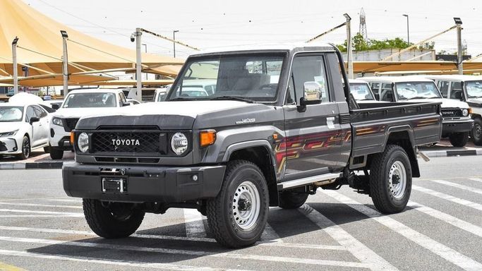 New Toyota Land Cruiser 70 Series Facelift 2, 4.0 l, 2024 in Dubai by Najem Motors, Grey color. GCC Specs | AUTO.AE