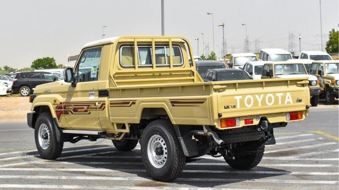 New Toyota Land Cruiser 70 Series Facelift 2, 4.0 l, 2024 in Dubai by Najem Motors, Beige color. GCC Specs | AUTO.AE