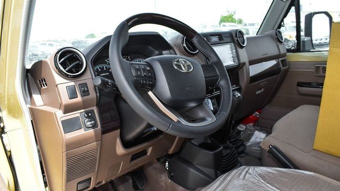 New Toyota Land Cruiser 70 Series Facelift 2, 4.0 l, 2024 in Dubai by Najem Motors, Beige color. GCC Specs | AUTO.AE