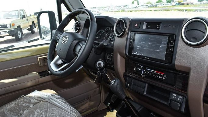New Toyota Land Cruiser 70 Series Facelift 2, 4.0 l, 2024 in Dubai by Najem Motors, Beige color. GCC Specs | AUTO.AE