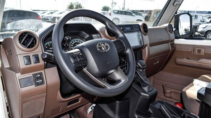 New Toyota Land Cruiser 70 Series Facelift 2, 4.0 l, 2024 in Dubai by Najem Motors, White color. GCC Specs | AUTO.AE