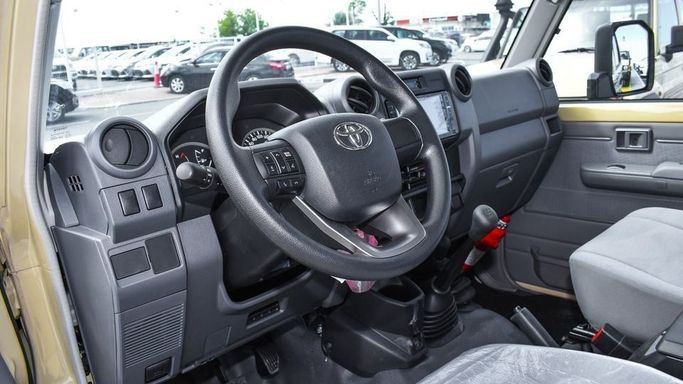 New Toyota Land Cruiser 70 Series Facelift 2, 4.0 l, 2024 in Dubai by Najem Motors, Beige color. GCC Specs | AUTO.AE