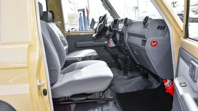 New Toyota Land Cruiser 70 Series Facelift 2, 4.0 l, 2024 in Dubai by Najem Motors, Beige color. GCC Specs | AUTO.AE