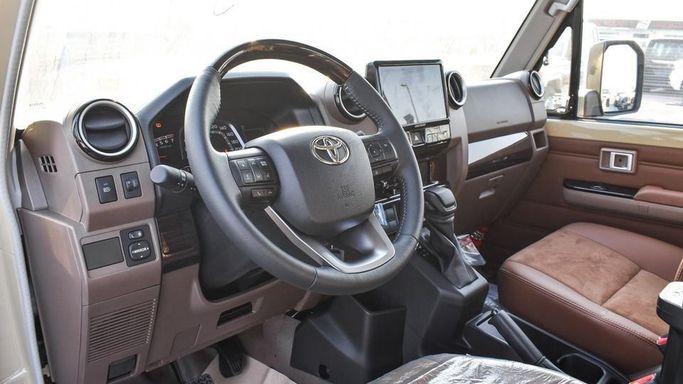 New Toyota Land Cruiser 70 Series Facelift 2, 4.0 l, 2024 in Dubai by Najem Motors, Beige color. GCC Specs | AUTO.AE
