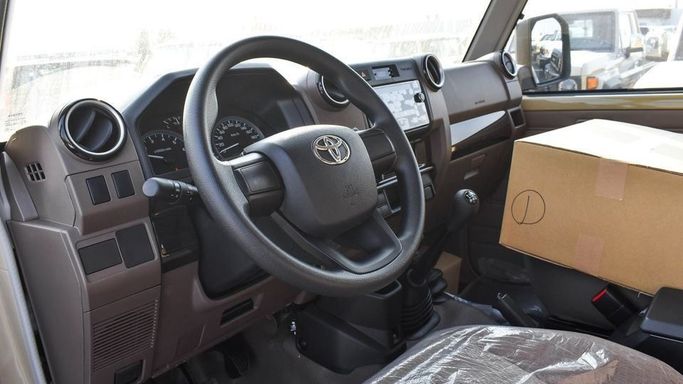 New Toyota Land Cruiser 70 Series Facelift 2, 4.0 l, 2024 in Dubai by Najem Motors, Beige color. GCC Specs | AUTO.AE