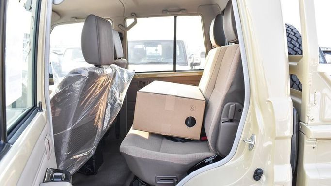 New Toyota Land Cruiser 70 Series Facelift 2, 4.0 l, 2024 in Dubai by Najem Motors, Beige color. GCC Specs | AUTO.AE