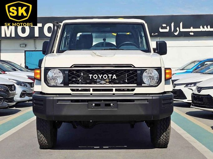 New Toyota Land Cruiser 70 Series Facelift 2, 4.5 l, 2024 in Dubai by SK Motors, White color. GCC Specs | AUTO.AE