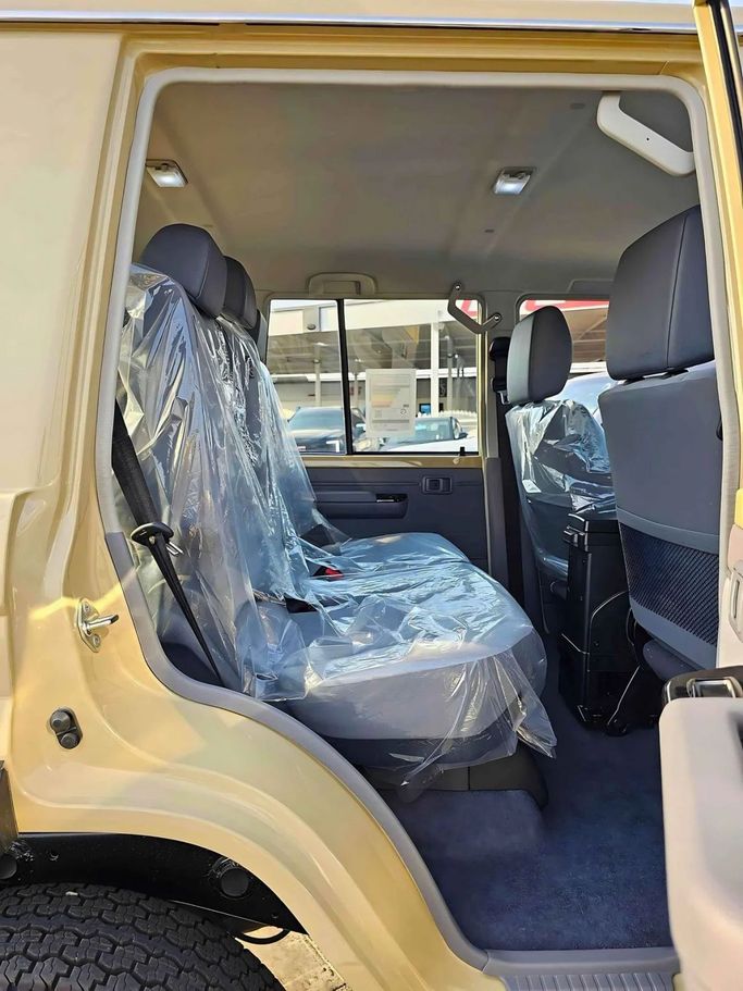 New Toyota Land Cruiser 70 Series Facelift 2, 4.0 l, 2024 in Dubai by SK Motors, Beige color. GCC Specs | AUTO.AE