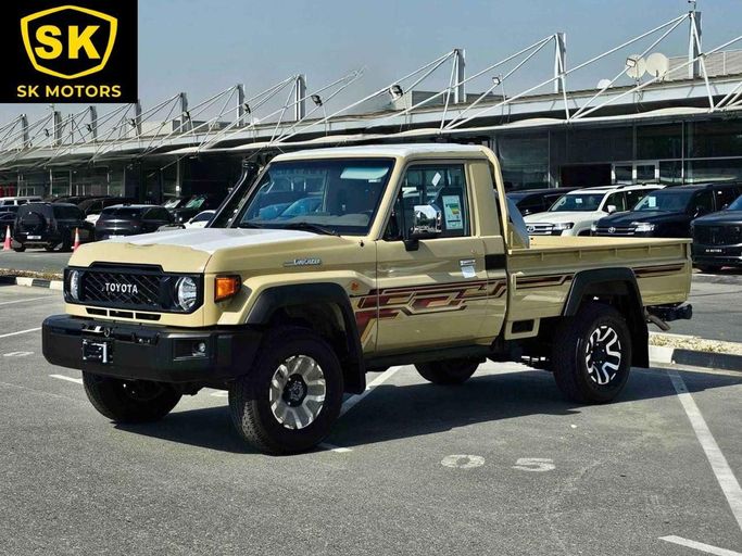 New Toyota Land Cruiser 70 Series Facelift 2, 2.8 l, 2024 in Dubai by SK Motors, Beige color. GCC Specs | AUTO.AE