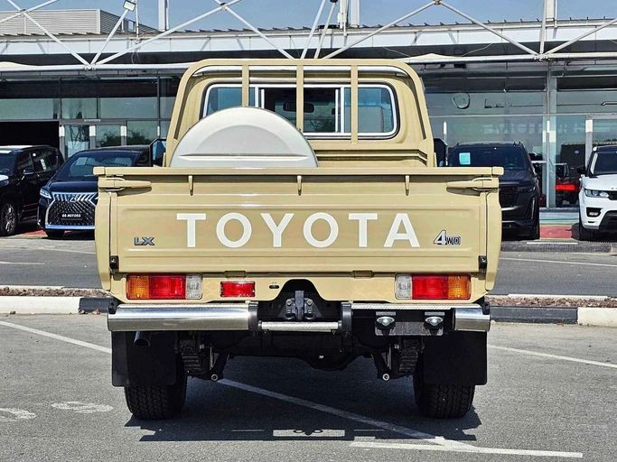 New Toyota Land Cruiser 70 Series Facelift 2, 2.8 l, 2024 in Dubai by SK Motors, Beige color. GCC Specs | AUTO.AE