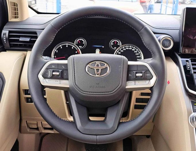 New Toyota Land Cruiser 300 Series, 3.4 l, 2024 in Dubai by SK Motors, White color. GCC Specs | AUTO.AE