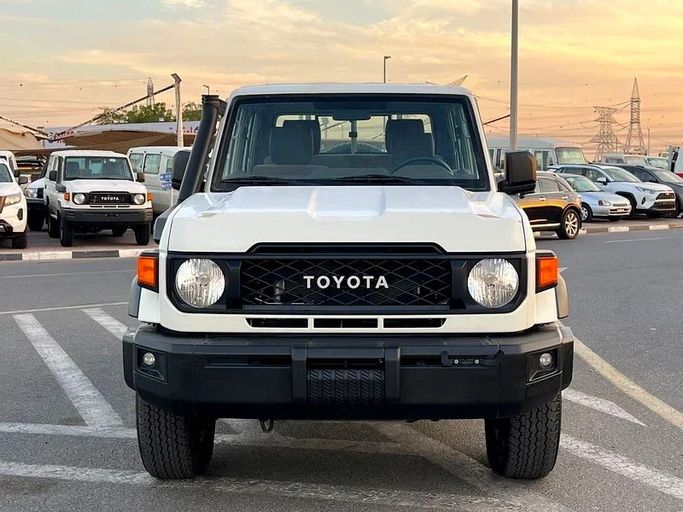 New Toyota Land Cruiser 70 Series Facelift 2, 4.5 l, 2024 in Dubai by We Can Motors, White color. GCC Specs | AUTO.AE
