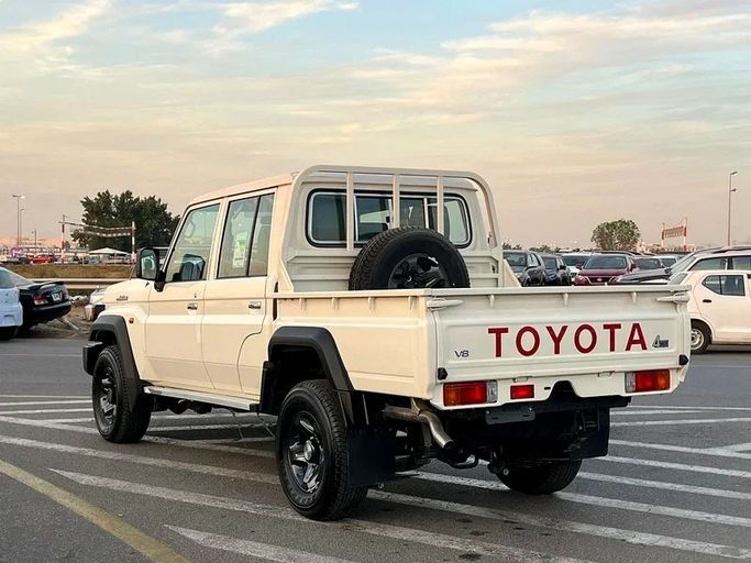 New Toyota Land Cruiser 70 Series Facelift 2, 4.5 l, 2024 in Dubai by We Can Motors, White color. GCC Specs | AUTO.AE
