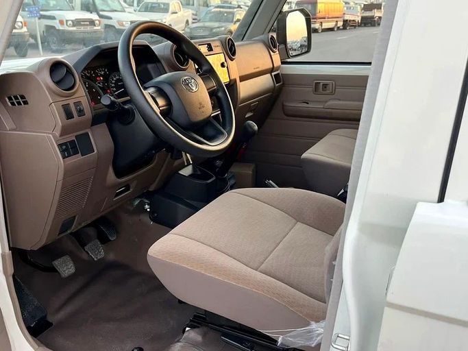 New Toyota Land Cruiser 70 Series Facelift 2, 4.5 l, 2024 in Dubai by We Can Motors, White color. GCC Specs | AUTO.AE