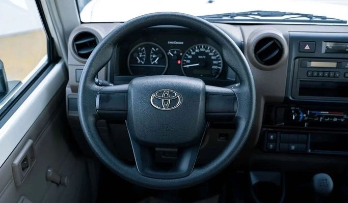 New Toyota Land Cruiser 70 Series Facelift 2, 4.0 l, 2025 in Dubai by Pegasus Automobile, White color. GCC Specs | AUTO.AE