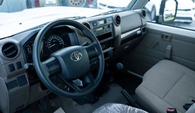 New Toyota Land Cruiser 70 Series Facelift 2, 4.0 l, 2025 in Dubai by Pegasus Automobile, White color. GCC Specs | AUTO.AE