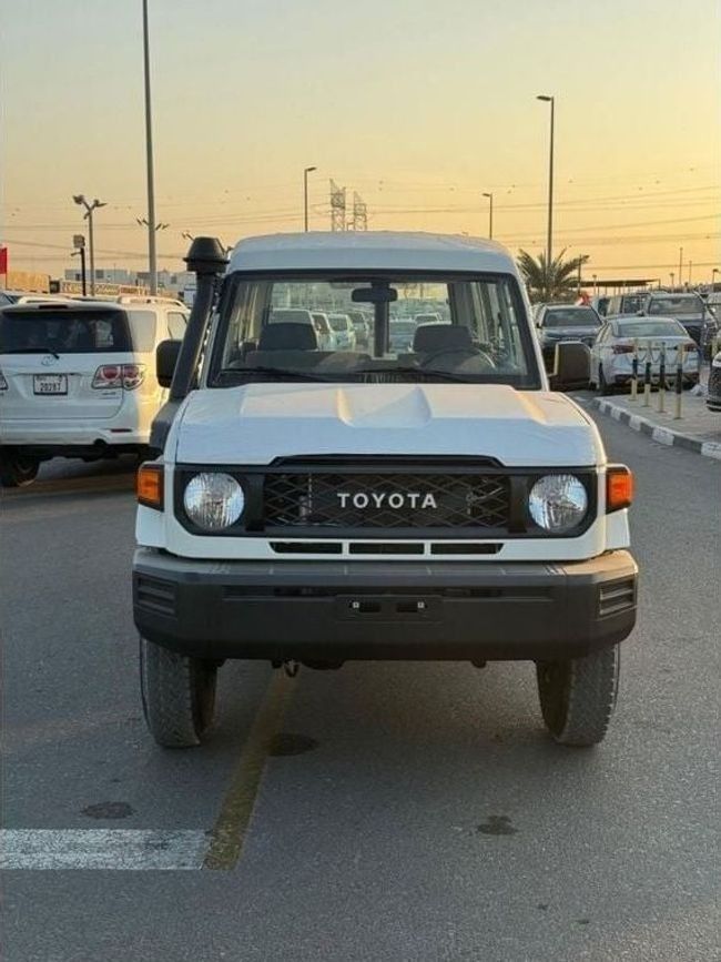 New Toyota Land Cruiser 70 Series Facelift 2, 2.8 l, 2025 in Dubai by Al Rawnaq Motors , White color. GCC Specs | AUTO.AE