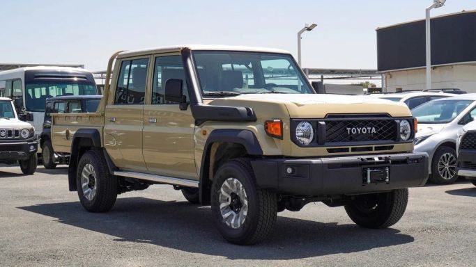 New Toyota Land Cruiser 70 Series Facelift 2, 4.0 l, 2025 in Dubai by Gulzar Motors FZE, Beige color. GCC Specs | AUTO.AE