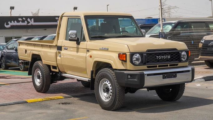 New Toyota Land Cruiser 70 Series Facelift 2, 4.0 l, 2025 in Dubai by Atlantis Motors FZE, Beige color. GCC Specs | AUTO.AE
