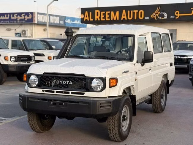 New Toyota Land Cruiser 70 Series Facelift 2, 2.8 l, 2025 in Dubai by AL REEM AUTO, White color. GCC Specs | AUTO.AE | Listing #231870