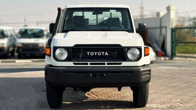 New Toyota Land Cruiser 70 Series Facelift 2, 4.2 l, 2025 in Dubai by TARGET MOTORS FZE, White color. European Specs | AUTO.AE