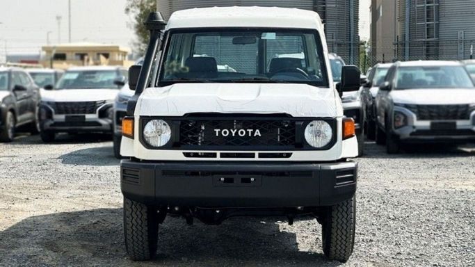 New Toyota Land Cruiser 70 Series Facelift 2, 4.2 l, 2024 in Dubai by TARGET MOTORS FZE, White color. Other | AUTO.AE