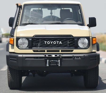 New Toyota Land Cruiser 70 Series Facelift 2, 2.8 l, 2025 in Dubai by TARGET MOTORS FZE, Beige color. GCC Specs | AUTO.AE | Listing #269204