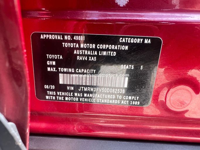 Used Toyota RAV4 V (XA50), 2.5 l, 2020 in Dubai by Alhamd Motors, Red color. Other | AUTO.AE