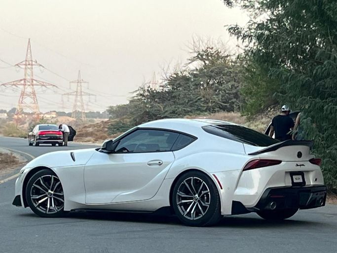 Used Toyota Supra V (A90), 3.0 l, 2022 in Dubai by Prestige Motos (SHJ), Silver color. American Specs | AUTO.AE