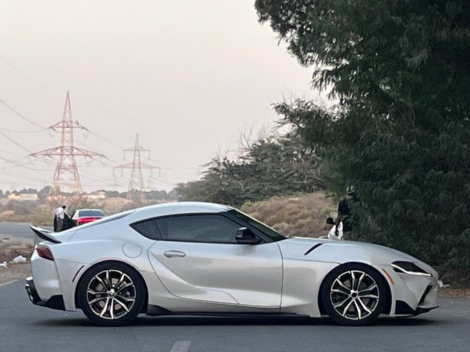 Used Toyota Supra V (A90), 3.0 l, 2022 in Dubai by Prestige Motos (SHJ), Silver color. American Specs | AUTO.AE