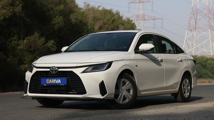 Used Toyota Yaris XP150 Facelift, 1.5 l, 2023 in Dubai by Cariva Used Cars , White color. GCC Specs | AUTO.AE