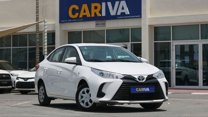 Used Toyota Yaris XP150 Facelift, 1.5 l, 2022 in Dubai by Cariva Used Cars , White color. GCC Specs | AUTO.AE