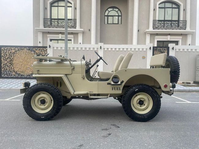 Used Willys CJ, 2.2 l, 1971 in Dubai by Gulf Motors, Beige color. American Specs | AUTO.AE