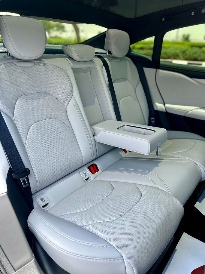 New Xiaomi SU7, 2024 in Dubai by 66 Motors, Light Blue color. Chinese Specs | AUTO.AE