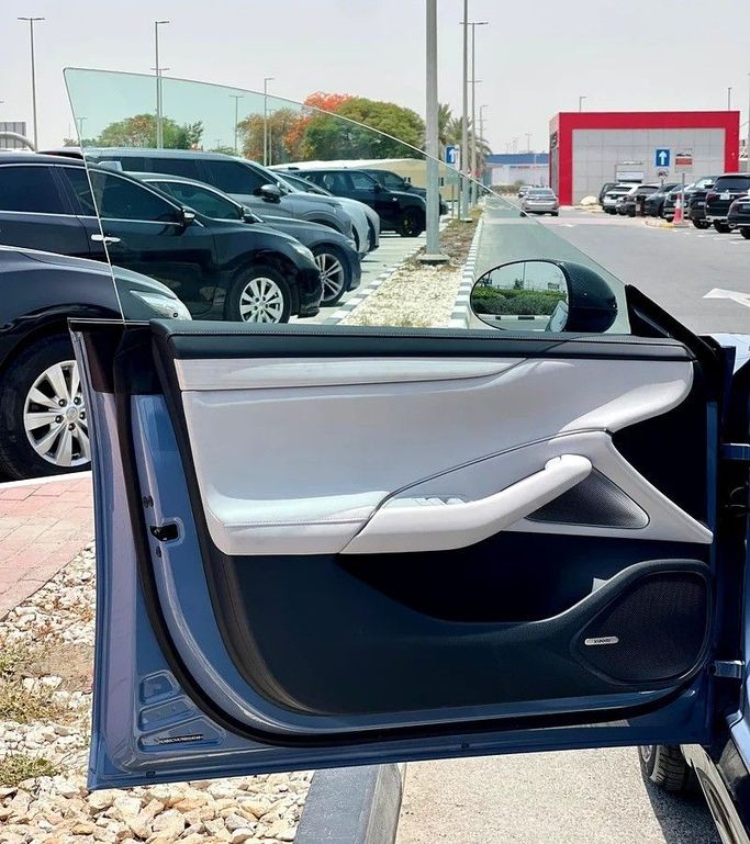 New Xiaomi SU7, 2024 in Dubai by 66 Motors, Light Blue color. Chinese Specs | AUTO.AE