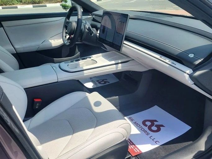 New Xiaomi SU7, 2024 in Dubai by 66 Motors, Purple color. Chinese Specs | AUTO.AE