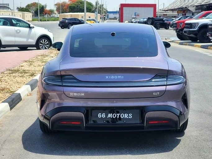 New Xiaomi SU7, 2024 in Dubai by 66 Motors, Purple color. Chinese Specs | AUTO.AE