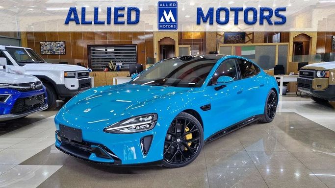 Новый Xiaomi SU7, 2025 в Дубае от Allied Motors Голубой цвет. Китайская | AUTO.AE