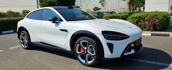 New Xiaomi YU7, 2025 in Dubai by ABA Cars, White color. Chinese Specs | AUTO.AE