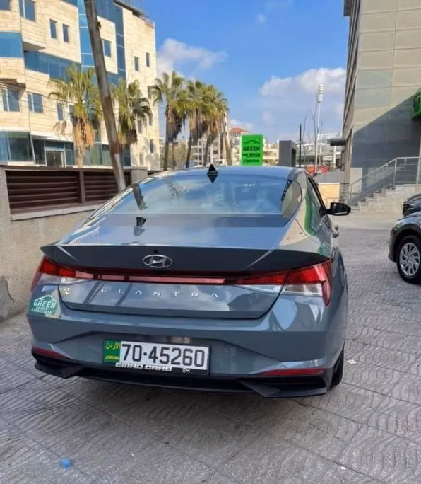 Hyundai Elantra VII (CN7), 2023 standard sedan for rent in Jordan, Amman by GREEN CAR RENTAL, grey color | AUTO.AE | Listing #2325 — photo 2 of 2