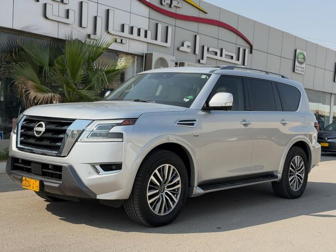 Used ⁦Nissan Armada II Facelift, 5.6 l, 2022⁩ in Oman, Al Buraymī by معرض الصحراء للسيارات , Silver color.  | AUTO.AE | Listing #283161